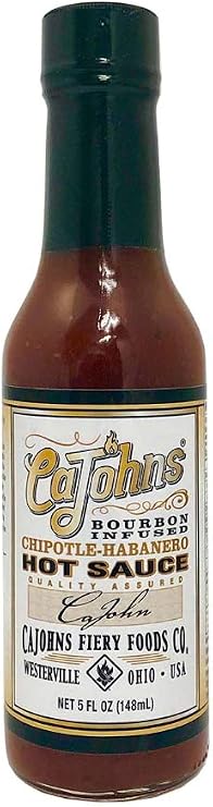 Cajohn's Bourbon Infused Chipotle Habanero Hot Sauce
