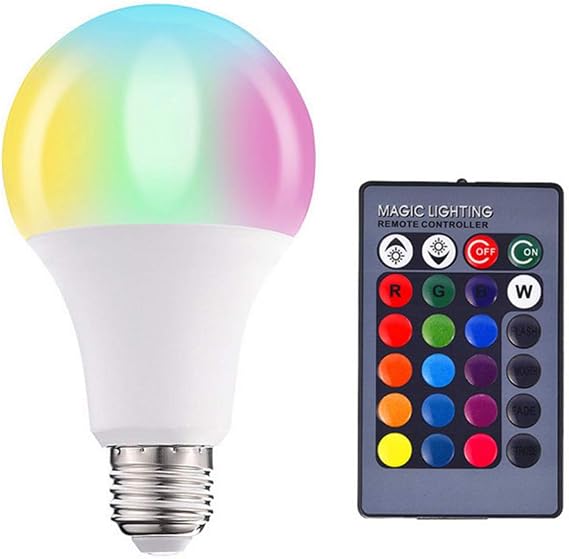 3W Magic RGBW LED Light Bulb AC85-265V Smart Lighting Lamp Color Change Dimmable with IR Remote Controller [Energy Class F]
