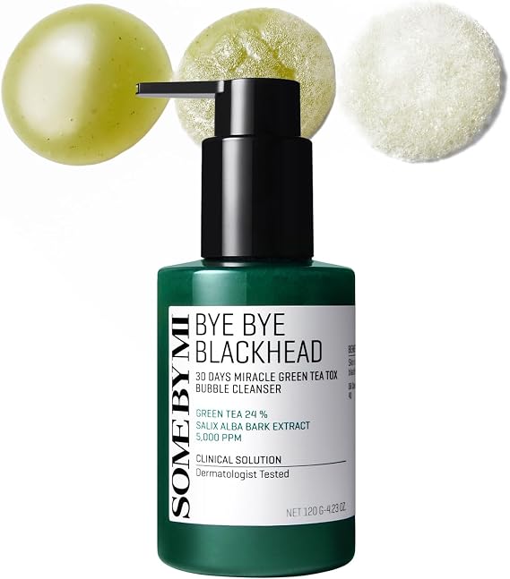 SOME BY MI Bye Blackhead 30 Days Miracle Bubble Cleanser, 4.2 oz 120 g, For Acne, Sensitive Skin, Pores, Blackheads, Exfoliate Care, Cleansing, Concentrated Care, Pore Dirt Removal, VitaSkin Care, Korean Cleansing