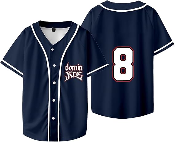 Outofgas SKZ Domin ATE World Tour 8 Baseball Jersey Bangchan LeeKnow Hyunjin Felix Unisex Fashion Short Sleeve