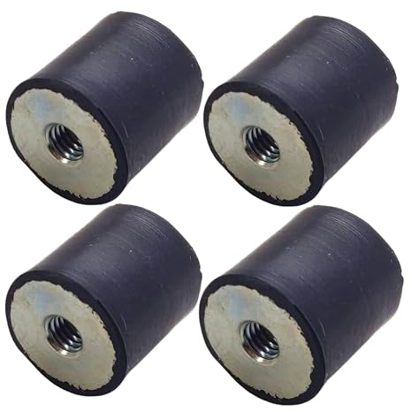 Rubber mounts M8-30mm x 30mm Anti vibration rubber mount I Rubber Isolator Mounts Shock Absorber I Rubber bobbin Mounts (M8 Thread - 30mm D x 30mm H)