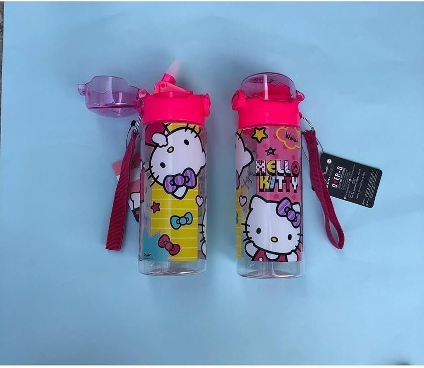 Over-Q Lisanslı Hello Kitty Plastik Matara, 500ml, Karışık Renk