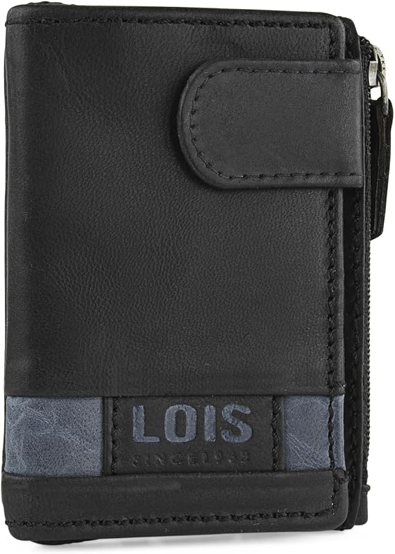 Men's Leather Wallet - Men's Leather Wallet with External Coin Purse and T