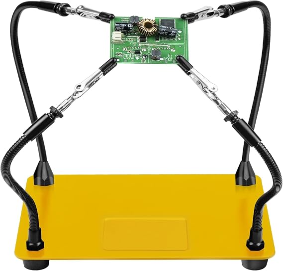 Third Hand Soldering, Model Making Accessories, Soldering PCB Holder Tool, Four Arms Helping Hands Craft Jewellery Hobby Workshop Helping Station