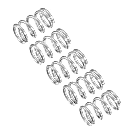 sourcing map Compression Spring, 5Pcs 304 Stainless Steel