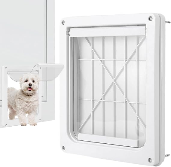 Microchip Cat & Dog Flap ABS Transparent Swing Door for Pets Lightweight & Safe Ideal for Home Walls Easy Installation