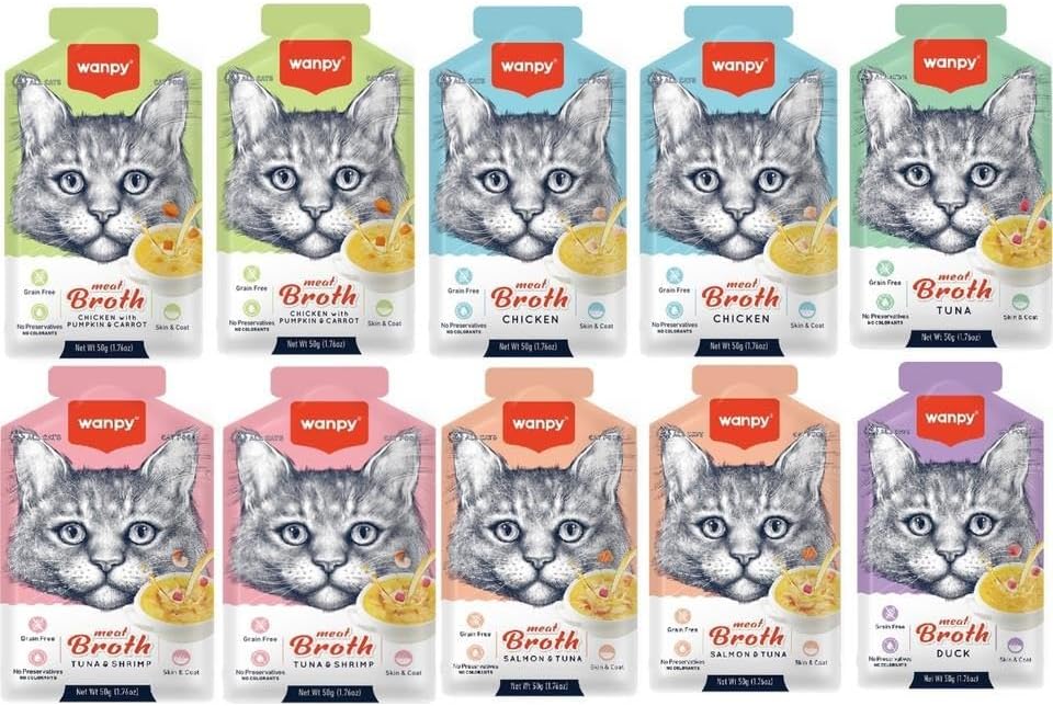 Wanpy Kedi Çorbası Karışık 50gr x 10 Adet