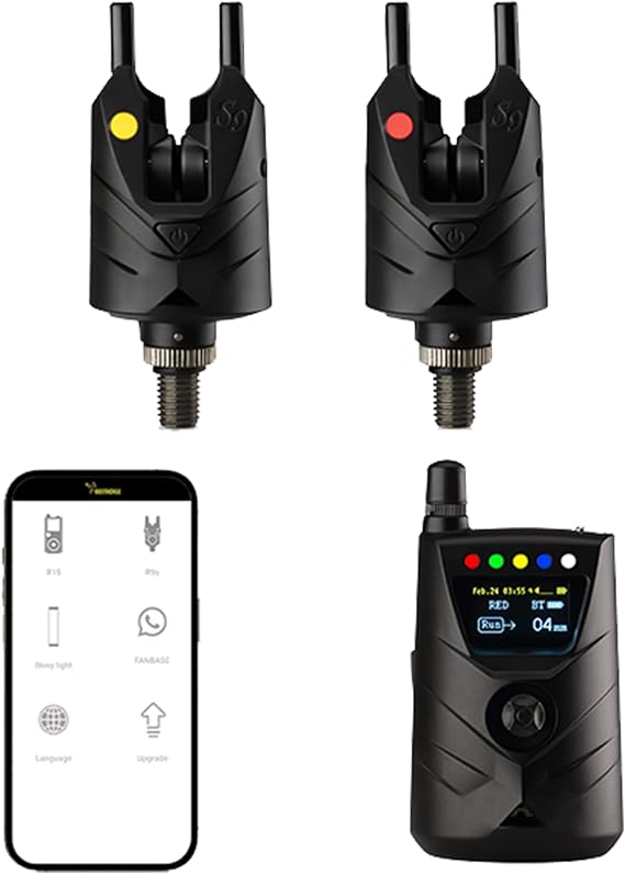 Wireless bite alarm set NS9pro+ 2 rod set for Carp Fishing