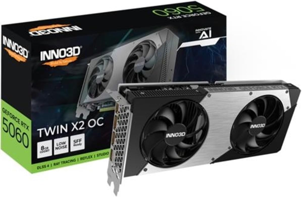 INNO3D RTX5060 8GB Twin X2 OC V2 128Bit GDDR7 N50602-08D7X-195071N