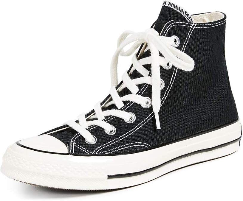 Converse Unisex Chuck 70 Classic High Top Sneaker, Black Black Black Egret 001, 7 UK