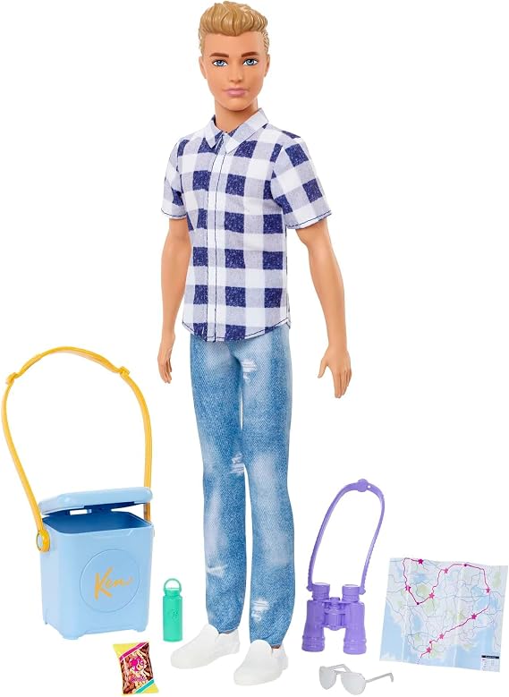 Barbie Ken Kampa Gidiyor Oyun Seti Ken ve aksesuarları, 3 yaş ve üzeri için oyuncak HHR66