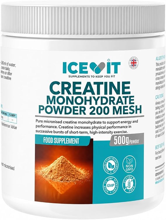 Creatine Monohydrate Powder 500g Unflavoured & Micronised