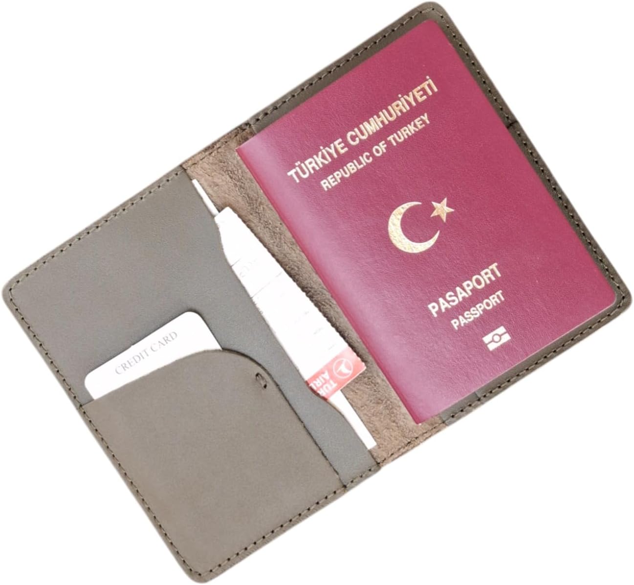 Passport Case Genuine Leather Travel Wallet Passport Holder Green