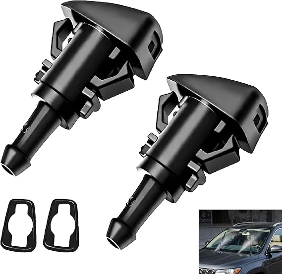 2 PCS Windscreen Washer Jets Compatible with Kia Sportage Hyundai Tucson I30 I20 Kia Venga Soul Wiper Spray OE Reference 98630-2K100, Washer Jets for Accessories, Front Windshield Spray Nozzles