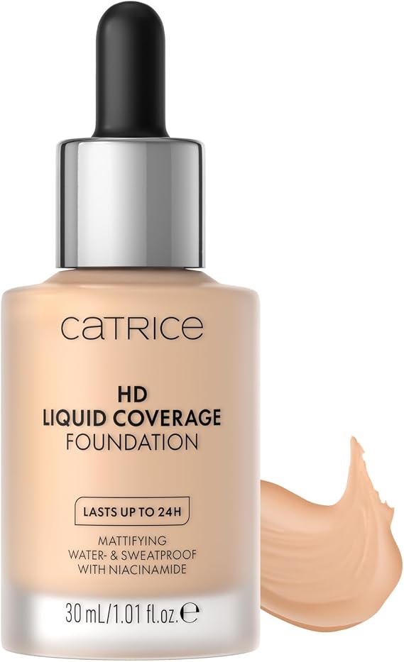 CATRICE HD Liquid Coverage Foundation 030 Sand Beige, High coverage