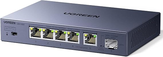 UGREEN 2.5G Ethernet Switch 5X2.5G Ports+1X10G SFP+ (6 Ports)