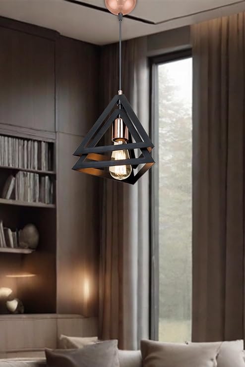 AG LightDesign Black Pendant Chandelier Bedroom Living Room Kitchen Hallway Lamp 25 AGnm63 [Energy Class A]