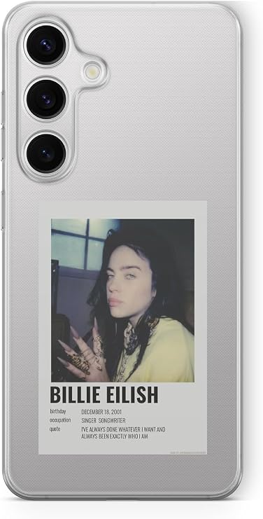 Multitronic Samsung Galaxy A26 Uyumlu Billie Eilish Poster Tasarım Baskılı Şeffaf Kılıf