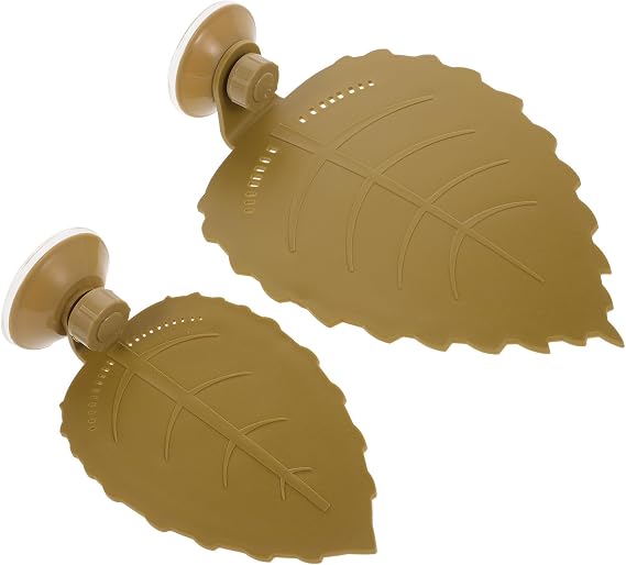 Toyvian 2pcs Turtle Leaf Basking Platform Ornament for Reptile Tanks