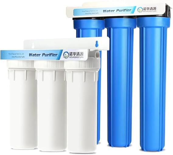 10 inch Prefilter 20" Water Filter Front Pp Cotton Large Flow Purifier Transparent Bottle 3 Stages Filtration(10 inch 1 Stage)