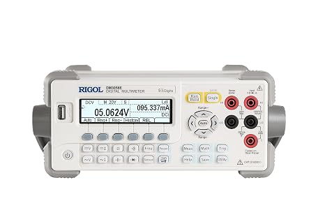 RIGOL DM3058E Digital Multimeter, 5½-digit TRMS, 0.015% DCV accuracy, 123 rdgs/s reading rate, 2000-point memory, monochrome display (256 x 64 pixels), .