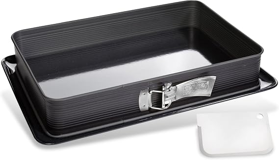 Zenker Deluxe Rectangular Removable Mould, Tray with Enamel Bottom and Drip