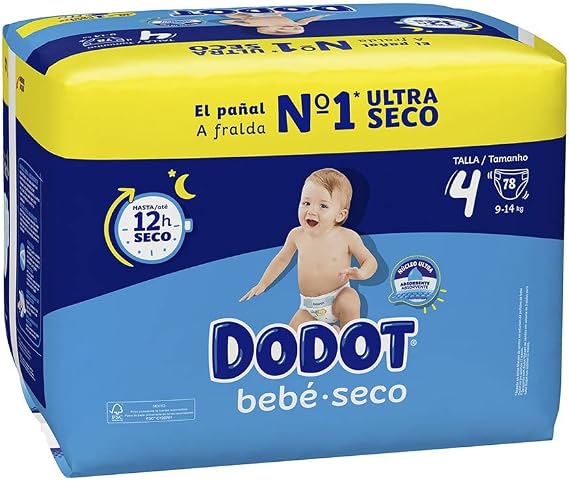 Dodot Baby- Diapers Size 4, 9 kg-14 kg that Guarantee up to 12 Hours Dry