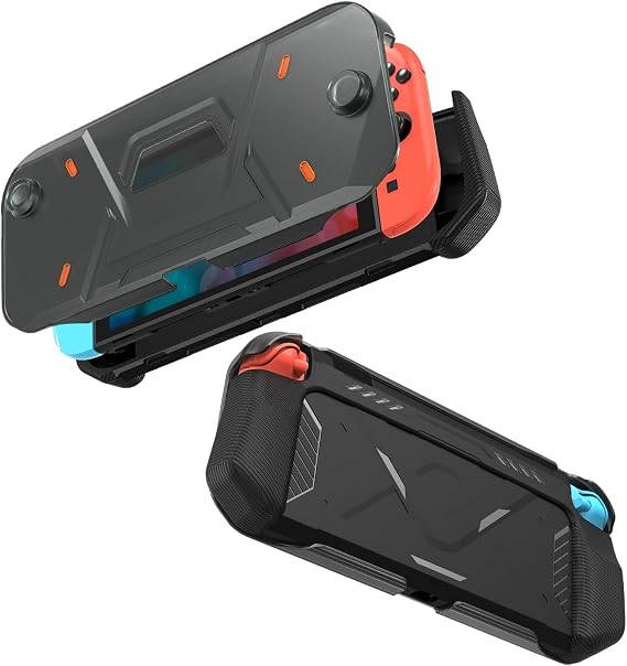 Nintendo Switch 2 2025 Case, Ultra Protective Cover Scratch Resistant PC Front & Shockproof TPU Back Anti-Slip Ergonomic Grip Case for Switch 2 Black