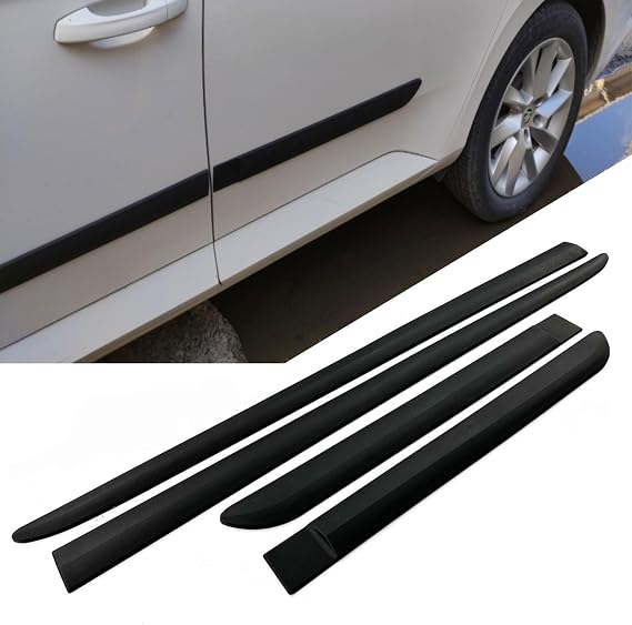 Car Door Protector Strips for Toyota Yaris, Matte Black, 4 Pcs