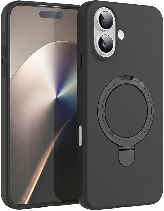 Microsonic Apple iPhone 17 için Kılıf Aura Stant MagSafe Siyah [iPhone 17 ile Uyumlu Kılıf - Siyah]