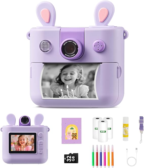 ORGSTA Instant Children's Photo Camera Instant Photo Machine