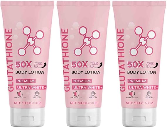 Glutathione Brightening Body Lotion, Moisturizing Body Lotion, Anti Aging & Skin Lightening Cream, Fair And White Body Loti-on For Dry Skin, Uneven Skin Tone (3)