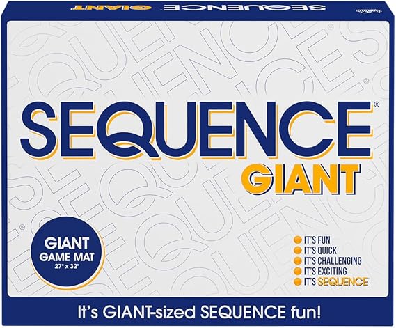 Sequence Jumbo, Fun Family Strategy Game, for 2-12 Players, Ages 7+