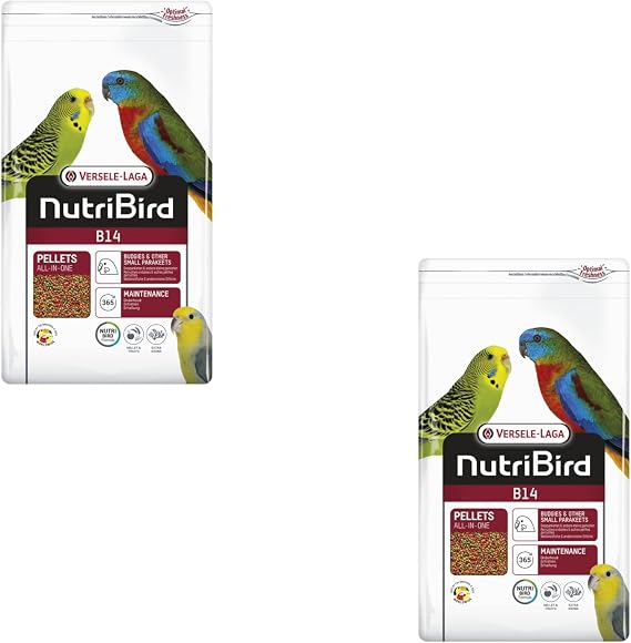 Versele-Laga NutriBird B14 | Double Pack | 2 x 800 g | Maintenance food for parakeets and other small parrots | To support the intestinal flora | Balanced food