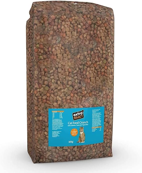 Extra Select Adult Cat Food Crunch - Salmon, Tuna & Vegetables, 1l
