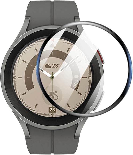 Microsonic Samsung Galaxy Watch 5 Pro 45mm Tam Kaplayan Nano Cam Ekran Koruyucu Siyah [Galaxy Watch 5 Pro 45mm ile Uyumlu Ekran Koruyucu - Siyah]