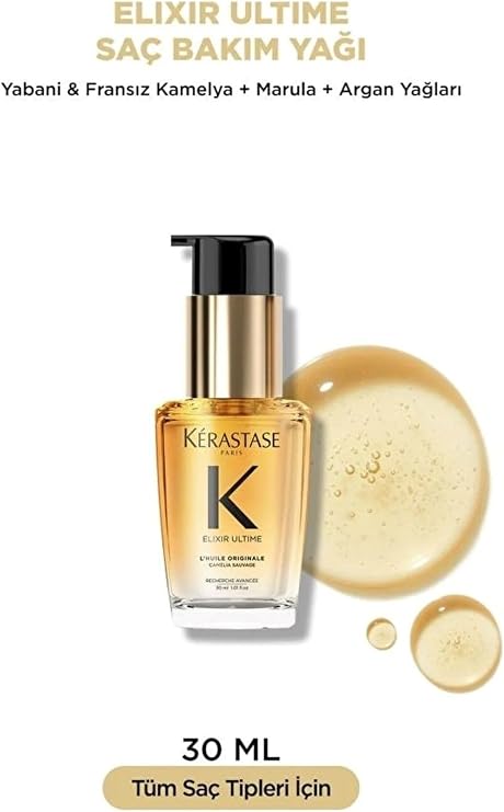 Kerastase Elixir Ultime Saç Bakım Yağı, 30 ml, Tüm Saç Tipleri İçin