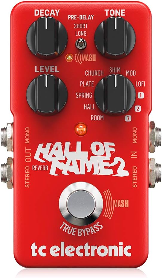 TC Electronic HALL OF FAME 2 REVERB Iconic Reverb Pedal with Groundbreaking MASH Footswitch and Shimmer Effect, Compatible with PC and Mac