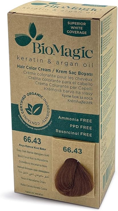 BIOMAGIC Hair Colour – 66/43 Deep Dark Blonde Mahogany Gold