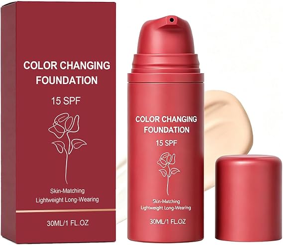 Colour Changing Foundation Korean,Skin Tone Adapting Foundation（1PC）