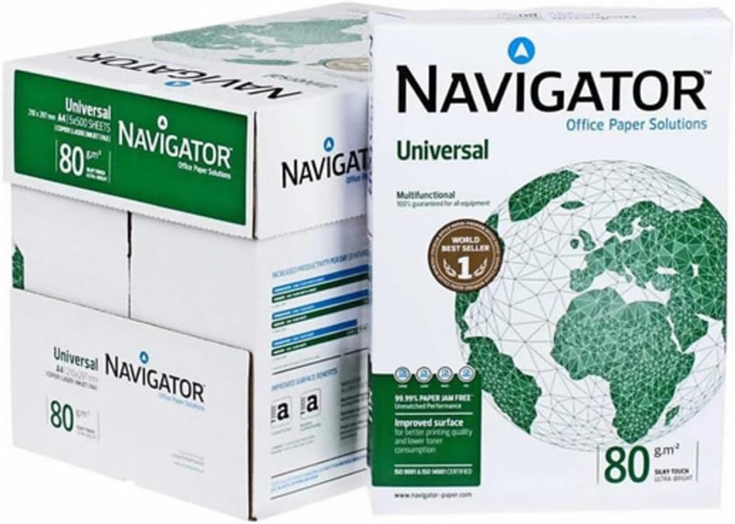Navigator Fotokopi Kağıdı A4 80 Gram 1 Koli 5'li Paket 2500 Yaprak