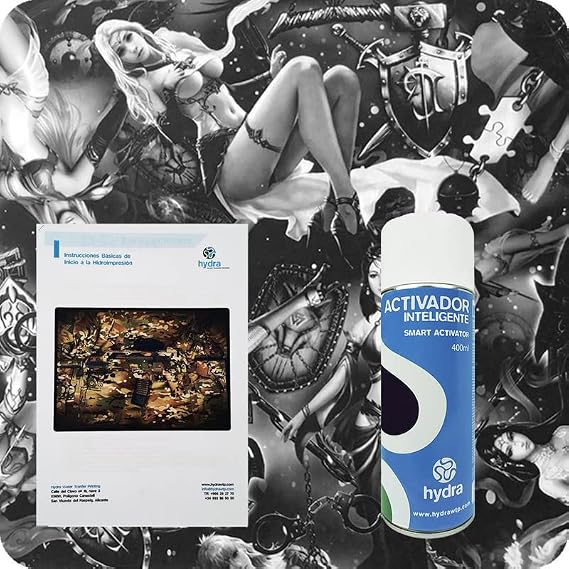 BASIC Hydro Dipping Kit Hydro dip Kit Hydrographics Kit : 1 SMART Water Transfer Printing Activator Spray 400 ml + Basic User`s Guide + Hydrographic film. Size: Width: 3' 3". Lenght: 6' 7" (HOT-091)