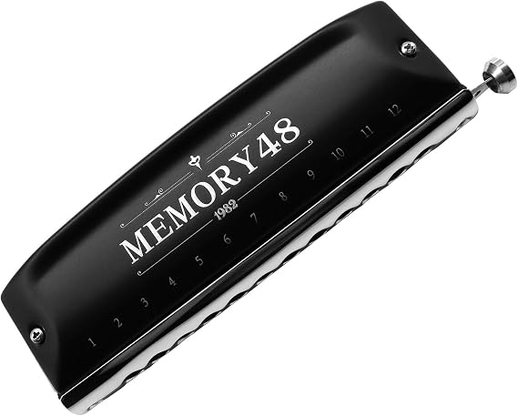 Chromatic Harmonica Chromatic Mouth Organ Harp Performance Armonica with Slider and Value Key of C 12 Hole 48 Tone Professional Music Instrument Gift