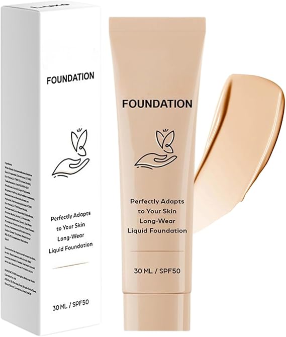 Intelligent Color Changing Foundation SPF50,Adapts to Skin Tone,Lightweight Foundation for Mature Skin, Long Lasting Natural Dewy Finish Buildable Formula