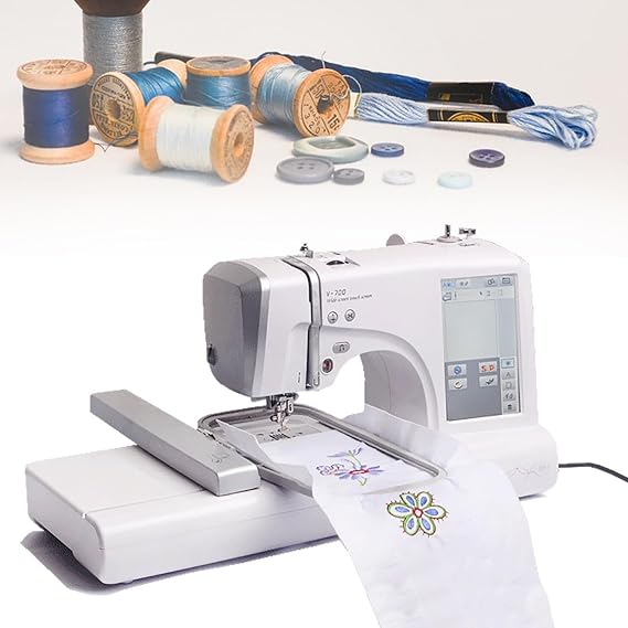 Sewing and Embroidery Machine - Automatic, USB Connected, 150 Built-in Designs, 162 Built-in Stitches, Computerized, 3.9" x 9.2" Hoop Area, 7" Touchscreen Display