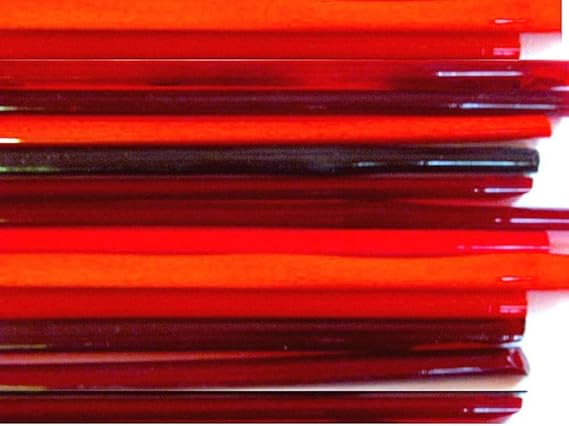 Handmade Lampwork, Mixed Reds 1Lb Beadmaking Glass Rods COE 104