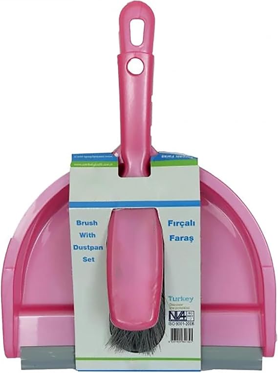 Promosyonca Faraş Seti, Uç Kısmı Silikon, (Kürek ve Fırça) (Pembe)