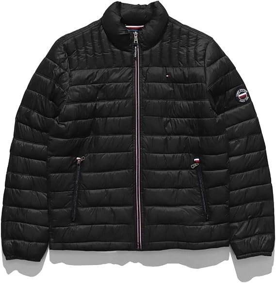 Tommy Hilfiger 150AN796 Packable Jacket Men's Padded Jacket, Outerwear, Nylon, Blouson, Tricolor Color