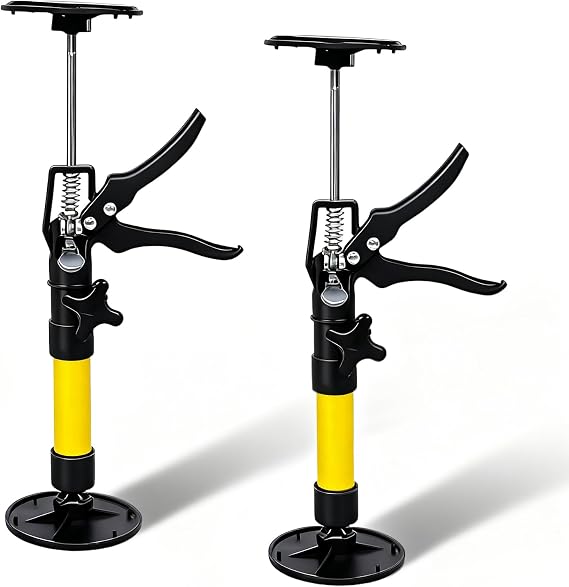2PCS Telescopic Quick Support Rod, Telescopic Prop Urko Adjustable 30-59cm Heavy Duty 50KG Capacity Non-Slip Support Pole for Cabinet Plasterboard Drywall Woodworking