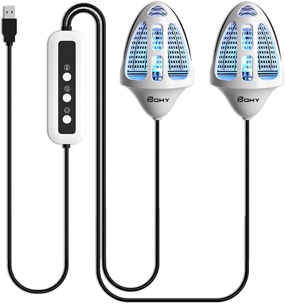 Shoe Dryer,Shoe Deodorizer,Shoe Purifier,Boot Dryer,Shoe Odor Eliminator Remover,Shoe Freshener,Smart Timer,Antibacterial-Perfect Effective Alternative,1 Pair (BQHY-UVC-XD10)